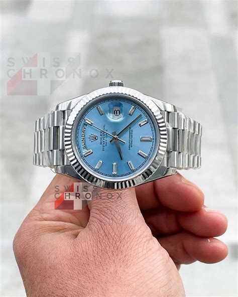 rolex dayate 40 platnium diamonds|Rolex platinum.